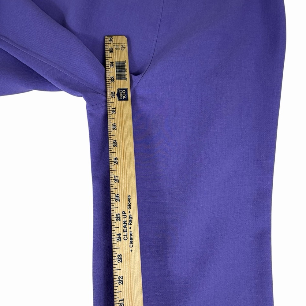 VTG Lafayette 148 Womens Size 8 Purple Dress Pants Slacks Tapered Wool Blend - Picture 7 of 10
